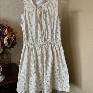 Crewcuts Girls Cream & Gold Dress Holiday Easter Sz 10